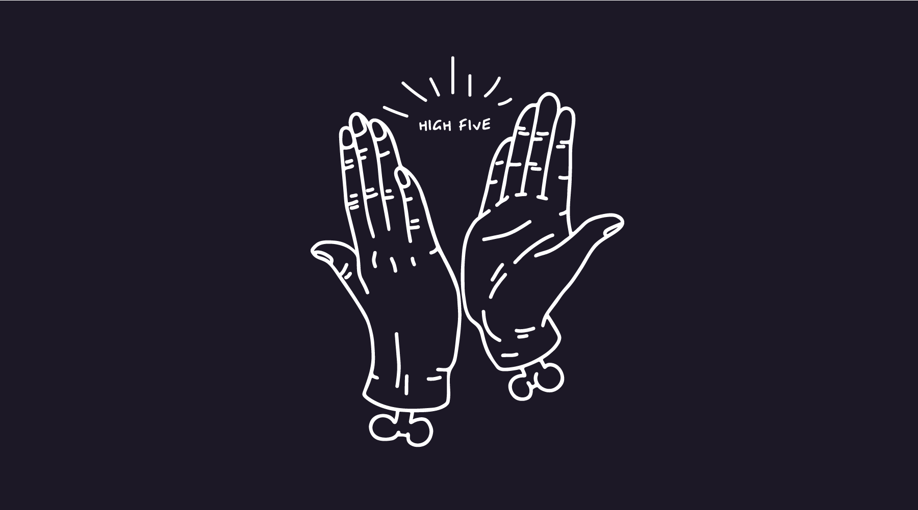 High Five Tattoo Illustration